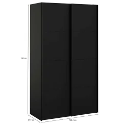 Guardaroba 2 Ante > Dmora Guardaroba con appendiabiti 150x218h cm - Alfano Nero