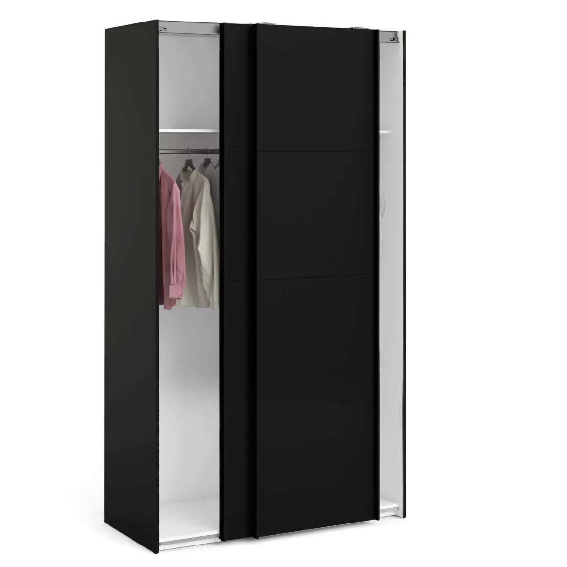 Guardaroba 2 Ante > Dmora Guardaroba con appendiabiti 150x218h cm - Alfano Nero