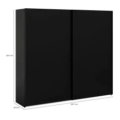 Guardaroba con appendiabiti nero 242x220h cm - Badesse
