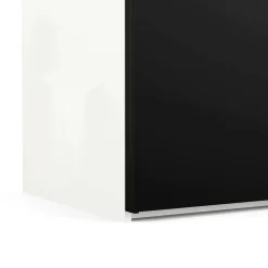 Guardaroba 2 Ante > Dmora Guardaroba con appendiabiti nero e bianco 182x220h cm - Portlouis Bianco, Nero