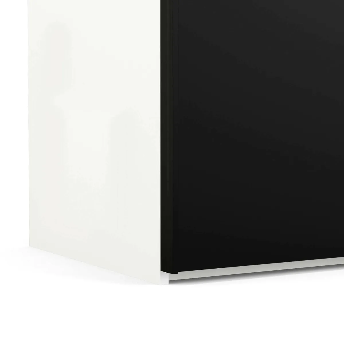 Guardaroba 2 Ante > Dmora Guardaroba con appendiabiti nero e bianco 182x220h cm - Portlouis Bianco, Nero