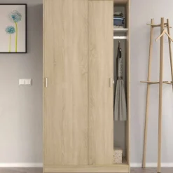 Guardaroba con appendiabiti rovere 100x200h cm - Alt