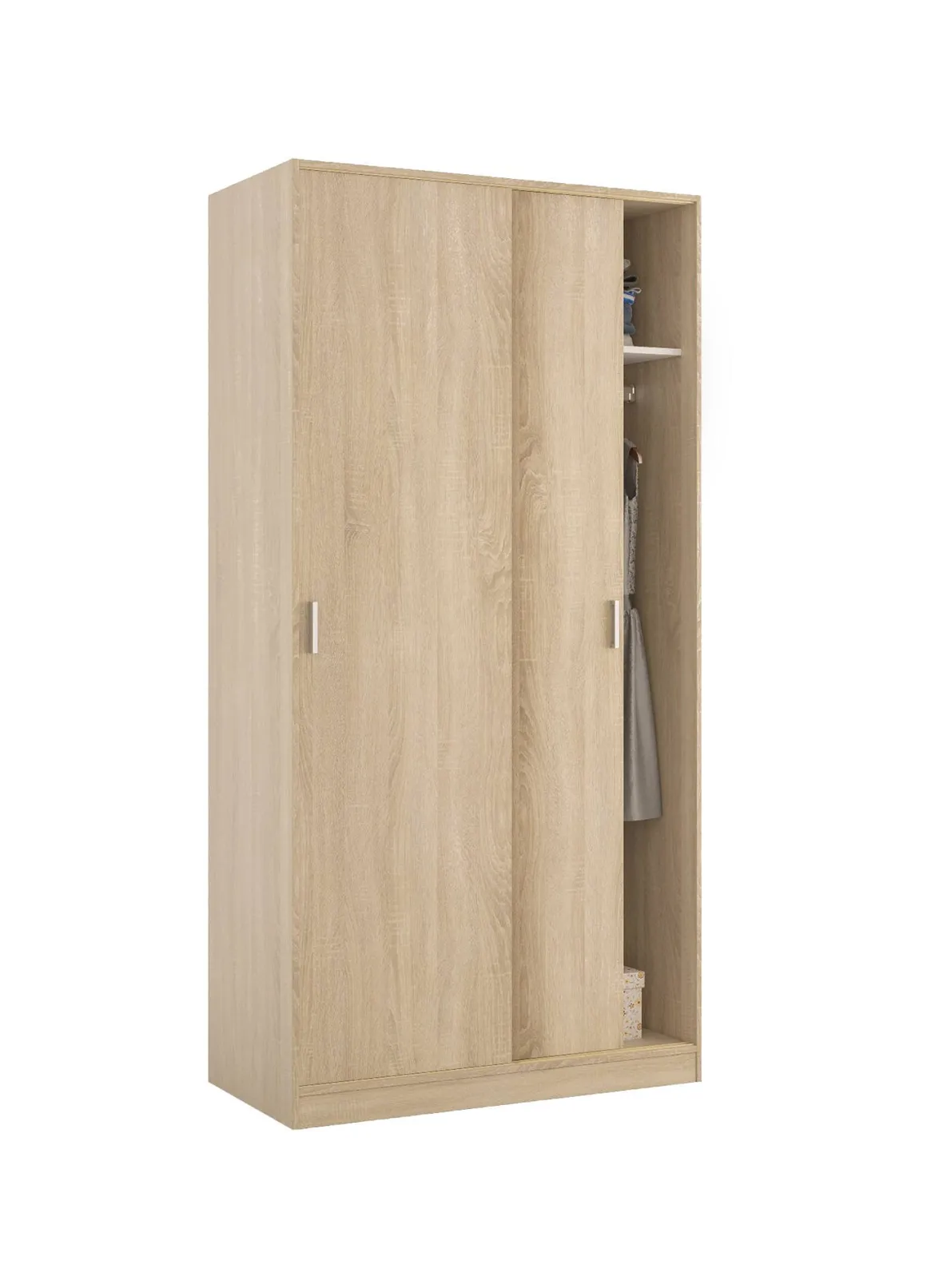 Guardaroba 3 Ante|Camera Da Letto > Dmora Guardaroba con appendiabiti rovere 121x180h cm - Astuzzia Marrone Rovere