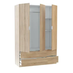 Guardaroba con appendiabiti rovere 135x200h cm - Ababala