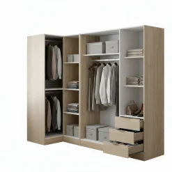 Guardaroba con appendiabiti rovere 213x184h cm - Atena