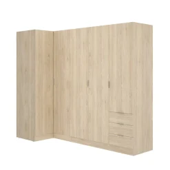 Guardaroba con appendiabiti rovere 213x184h cm - Atena