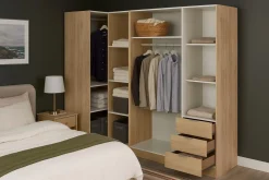 Guardaroba con appendiabiti rovere 213x184h cm - Atena