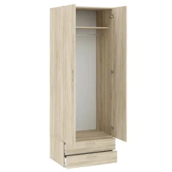 Guardaroba con appendiabiti rovere 74x214h cm - Buriasco