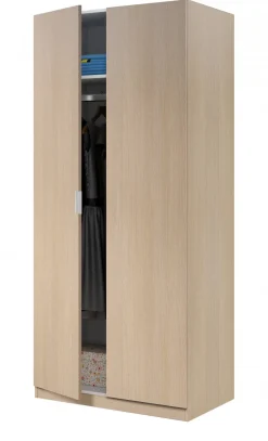 Guardaroba 2 Ante|Camera Da Letto > Dmora Guardaroba con appendiabiti rovere 82x180h cm - Avik Marrone Rovere