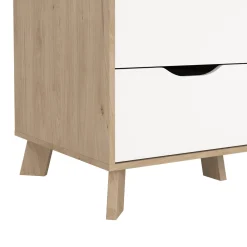 Guardaroba 2 Ante > Dmora Guardaroba con appendiabiti rovere e bianco 147x201h cm - Pyarr Bianco, Marrone Rovere