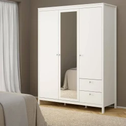 Guardaroba con cassetti bianco 150x199h cm - Rufina