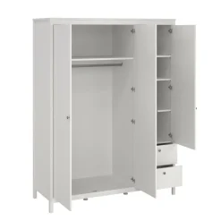 Guardaroba con cassetti bianco 150x199h cm - Rufina