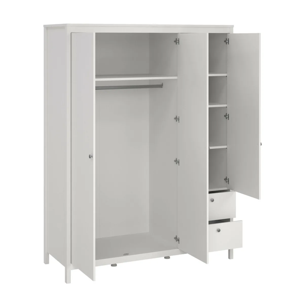 Guardaroba con cassetti bianco 150x199h cm - Rufina
