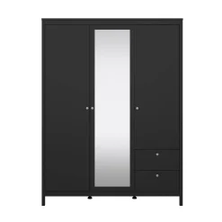 Guardaroba 3 Ante > Dmora Guardaroba con cassetti 150x199h cm - Rufina Nero