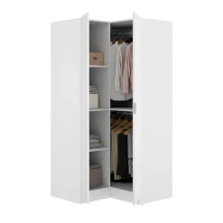 Guardaroba 2 Ante|Camera Da Letto > Dmora Guardaroba con ripiani regolabili 120x200h cm - Aristode Bianco Anticato