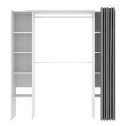 Guardaroba 2 Ante|Camera Da Letto > Dmora Guardaroba con ripiani regolabili bianco e rovere nodi 120x200h cm - Adrenalin Marrone, Bianco Rovere Nodi