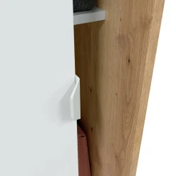 Guardaroba 2 Ante|Camera Da Letto > Dmora Guardaroba con ripiani regolabili bianco e rovere nodi 120x200h cm - Adrenalin Marrone, Bianco Rovere Nodi