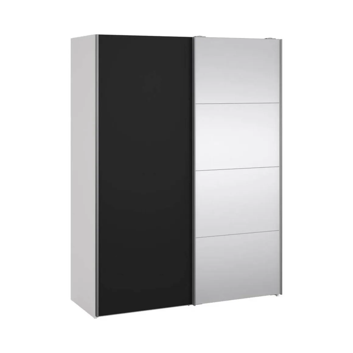 Guardaroba con specchio bianco e nero 150x200h cm - Seraphine