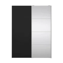 Guardaroba con specchio bianco e nero 150x200h cm - Seraphine