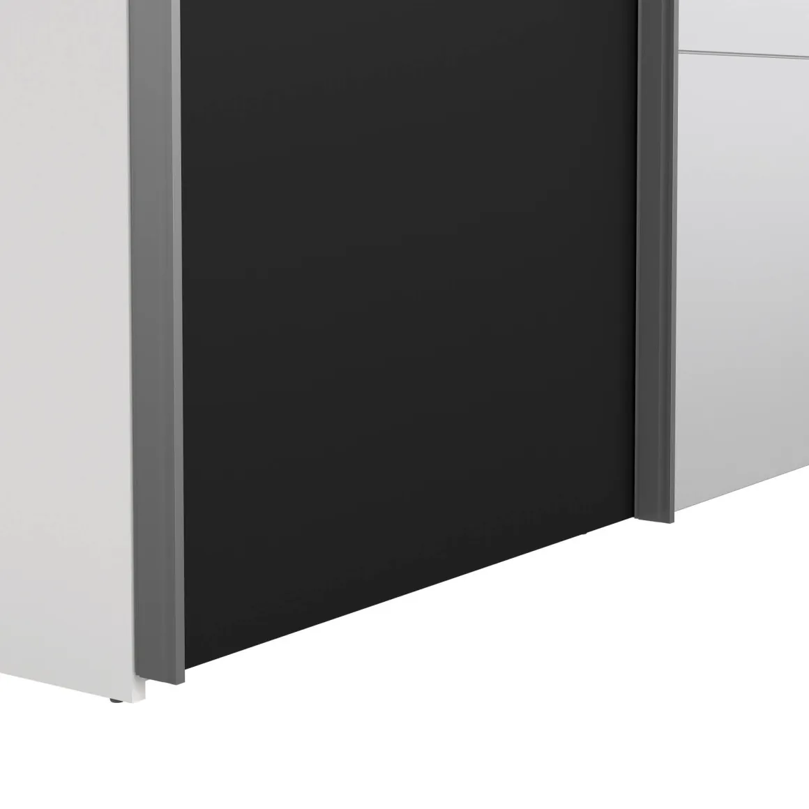 Guardaroba con specchio bianco e nero 150x200h cm - Seraphine