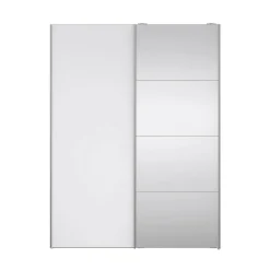 Guardaroba con specchio bianco lucido 150x200h cm - Seraphine