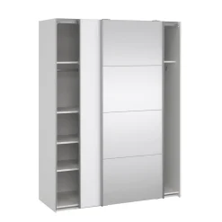 Guardaroba con specchio bianco lucido 150x200h cm - Seraphine