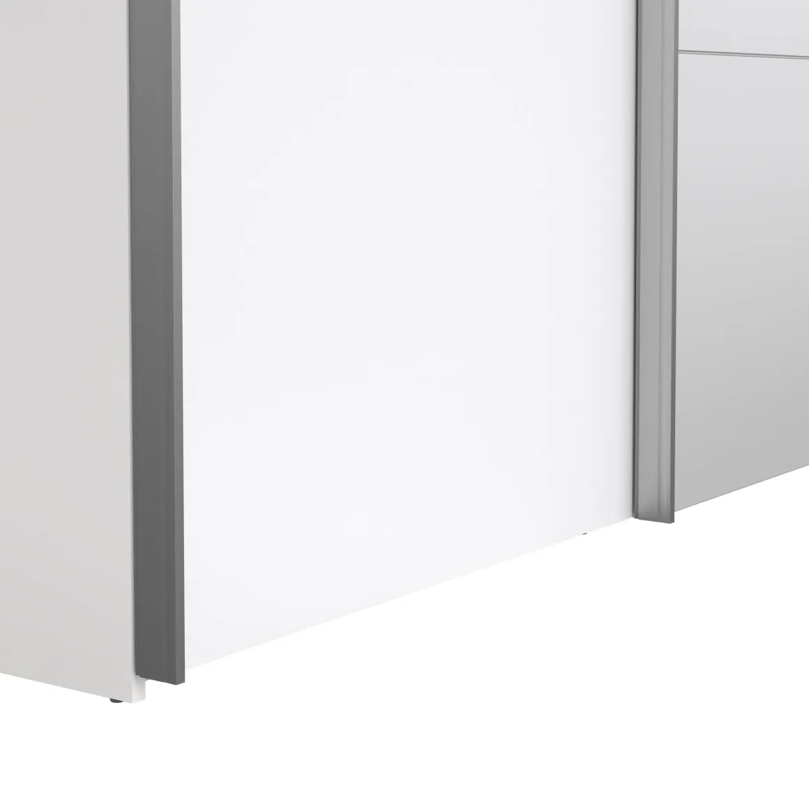 Guardaroba con specchio bianco lucido 150x200h cm - Seraphine
