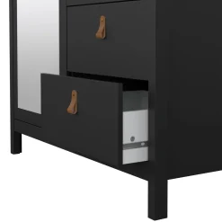 Guardaroba 2 Ante > Dmora Guardaroba con specchio 102x199h cm - Lagertha Nero