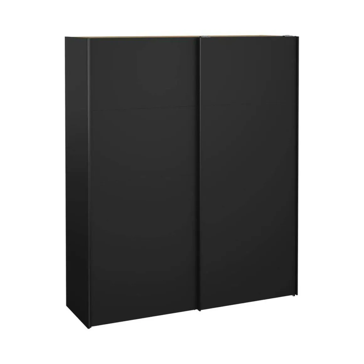 Guardaroba 2 Ante > Dmora Guardaroba con specchio nero e bianco lucido 242x220h cm - Catalina Bianco, Nero Lucido