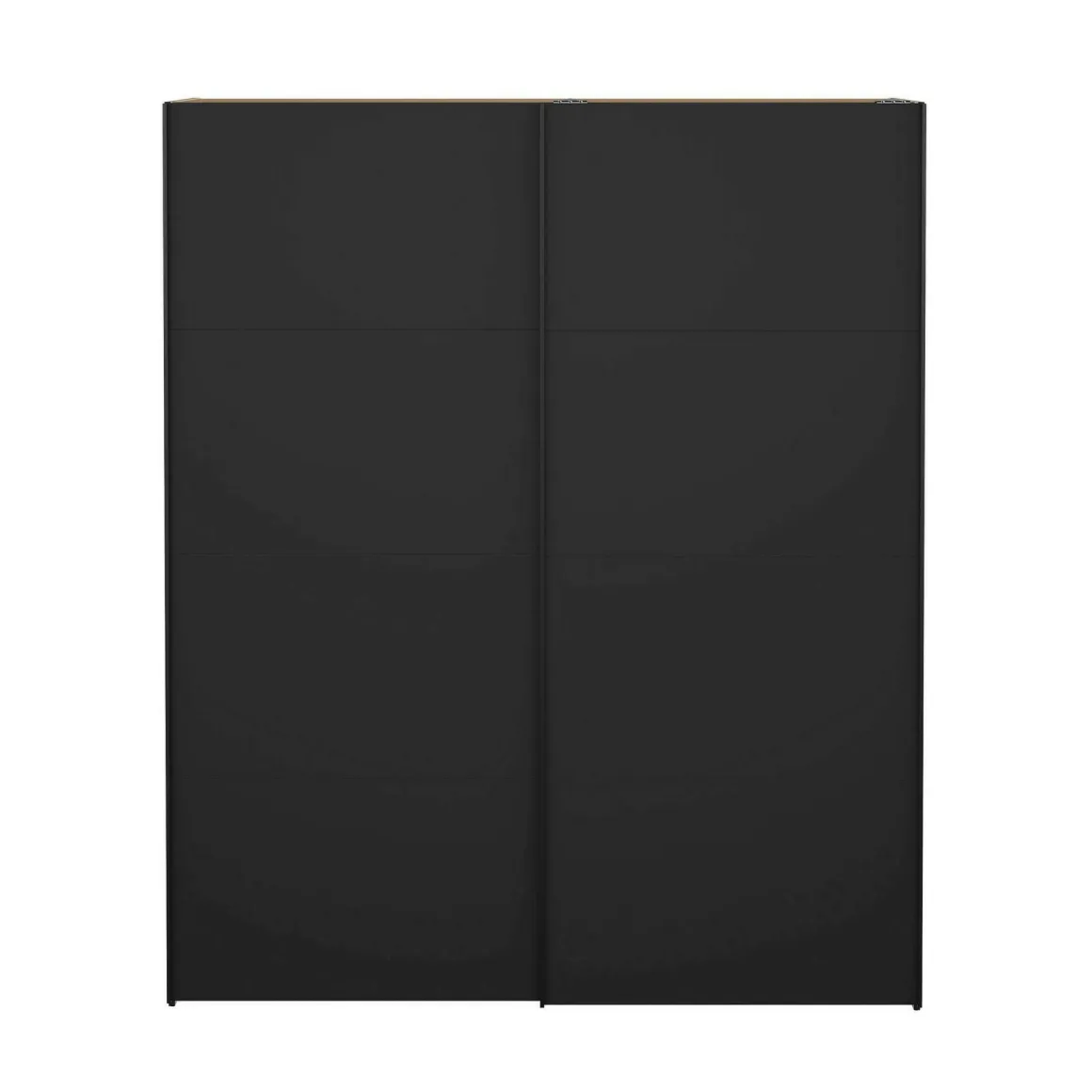 Guardaroba 2 Ante > Dmora Guardaroba con specchio nero e bianco lucido 242x220h cm - Catalina Bianco, Nero Lucido