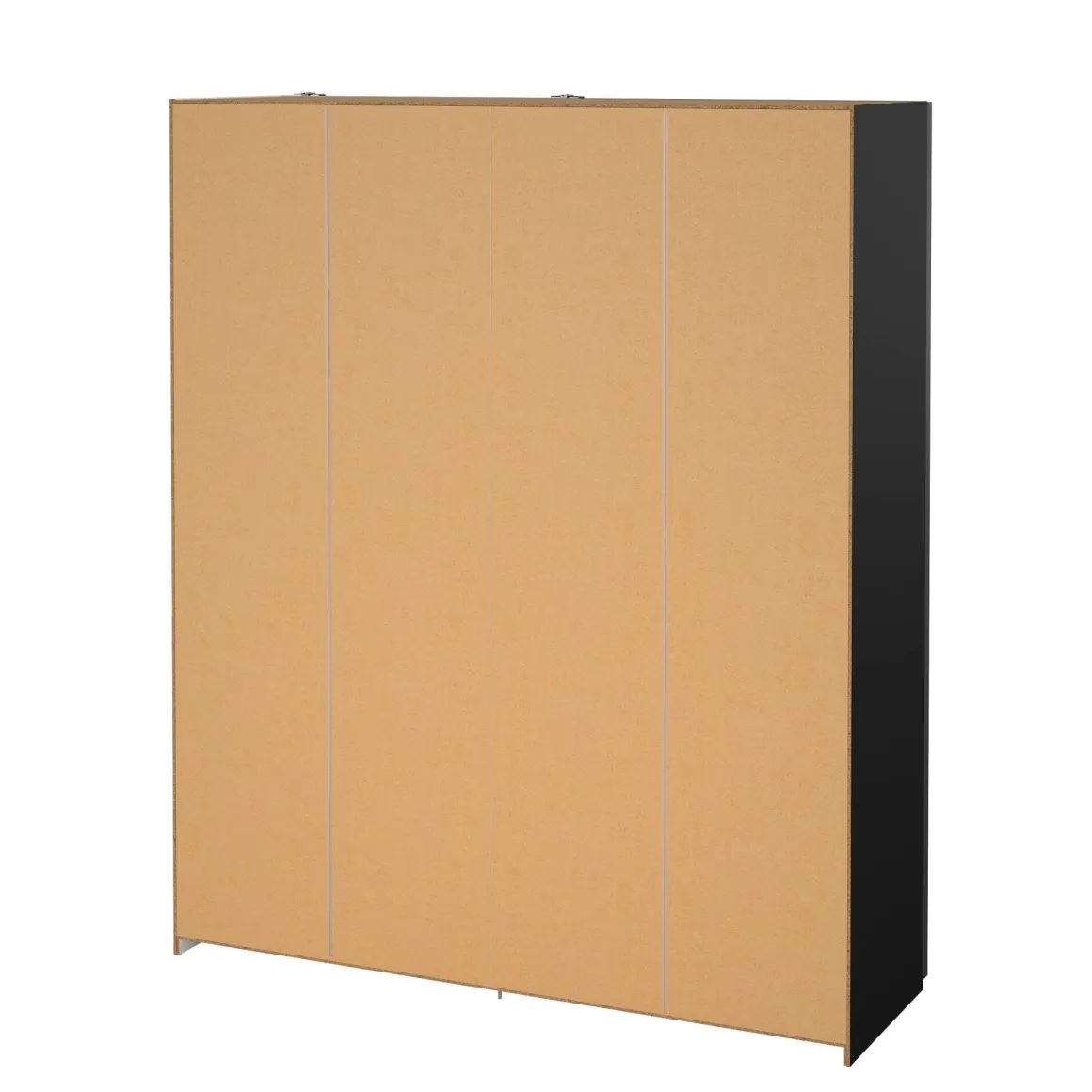 Guardaroba 2 Ante > Dmora Guardaroba con specchio nero e bianco lucido 242x220h cm - Catalina Bianco, Nero Lucido