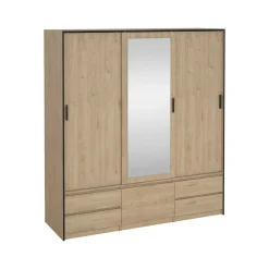 Guardaroba con specchio rovere 181x200h cm - Ljalkova
