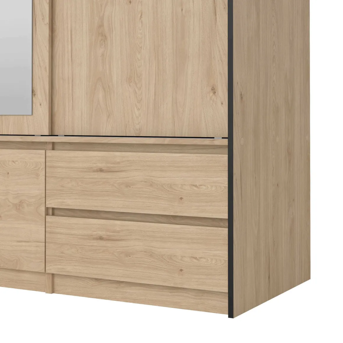 Guardaroba con specchio rovere 181x200h cm - Ljalkova