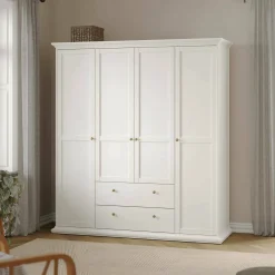 Altri Guardaroba > Dmora Guardaroba grande 4 ante 195x200h cm - Presidenti Bianco