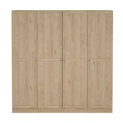 Altri Guardaroba > Dmora Guardaroba grande 4 ante rovere 195x200h cm - Presidenti Marrone Rovere