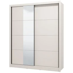 Altri Guardaroba > Dmora Guardaroba Grande 6 Ripiani Appendiabiti 224.5x210.5h cm, 9 Vani - Orsogna Bianco Crema