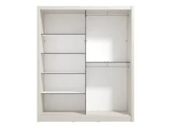 Altri Guardaroba > Dmora Guardaroba Grande 6 Ripiani Appendiabiti 224.5x210.5h cm, 9 Vani - Orsogna Bianco Crema