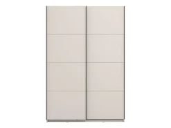 Altri Guardaroba > Dmora Guardaroba Grande Bianco Crema Nero Appendiabiti 2 Ripiani 145.5x217.5h cm, Apertura Scorrevole - Vialone Nero, Bianco Crema
