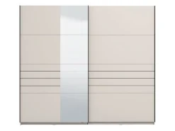 Altri Guardaroba > Dmora Guardaroba Grande Bianco Crema Nero Appendiabiti 2 Ripiani 245x217.5h cm, Apertura Scorrevole - Resiutta Nero, Bianco Crema