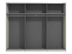 Altri Guardaroba > Dmora Guardaroba Grande Bianco Crema Nero Appendiabiti 4 Ripiani 155x208h cm, 6 Vani - Ifrane Nero, Bianco Crema