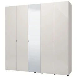 Guardaroba Grande Bianco Crema Trasparente Appendiabiti 8 Ripiani 224x226.5h cm, 12 Vani - Quarrata