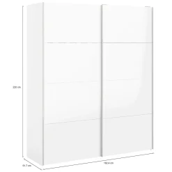 Guardaroba grande bianco lucido 182x220h cm - London