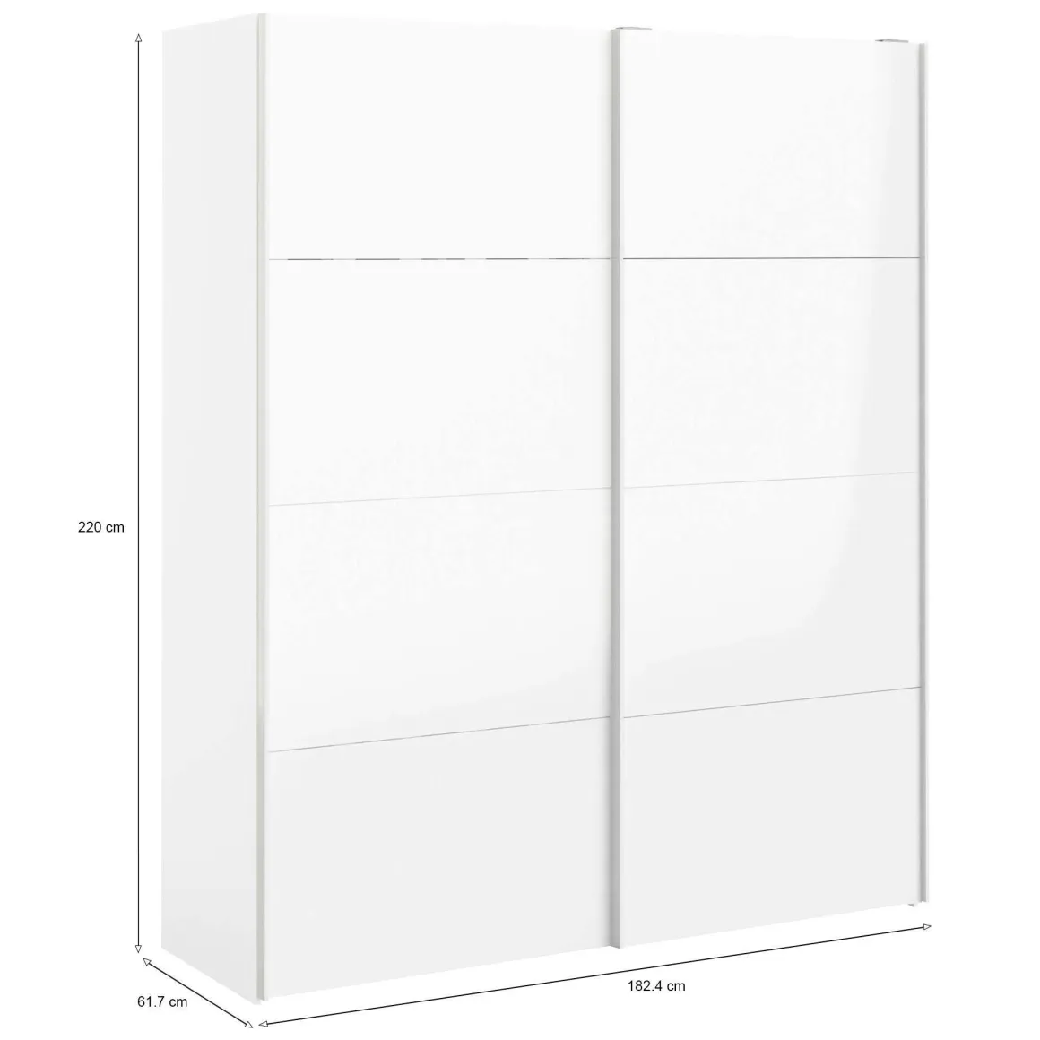 Guardaroba grande bianco lucido 182x220h cm - London