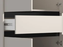Altri Guardaroba > Dmora Guardaroba Grande Bianco Nero Appendiabiti 5 Ripiani 179x210h cm, 2 Ante - Verzino Nero, Bianco