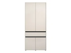Altri Guardaroba > Dmora Guardaroba Grande Bianco Nero Appendiabiti 5 Ripiani 179x210h cm, 2 Ante - Verzino Nero, Bianco