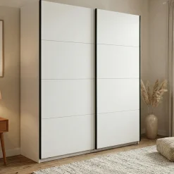 Altri Guardaroba > Dmora Guardaroba Grande 2 Ripiani Appendiabiti 245x217.5h cm, 2 Ante - Resiutta Bianco Opaco