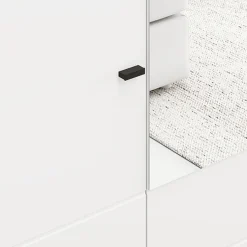Altri Guardaroba > Dmora Guardaroba Grande Bianco Opaco Marrone Rovere Nodi 3 Cassetti 3 Ripiani 155x208h cm, Appendiabiti - Ushuaia Marrone Rovere nodi, Bianco Opaco