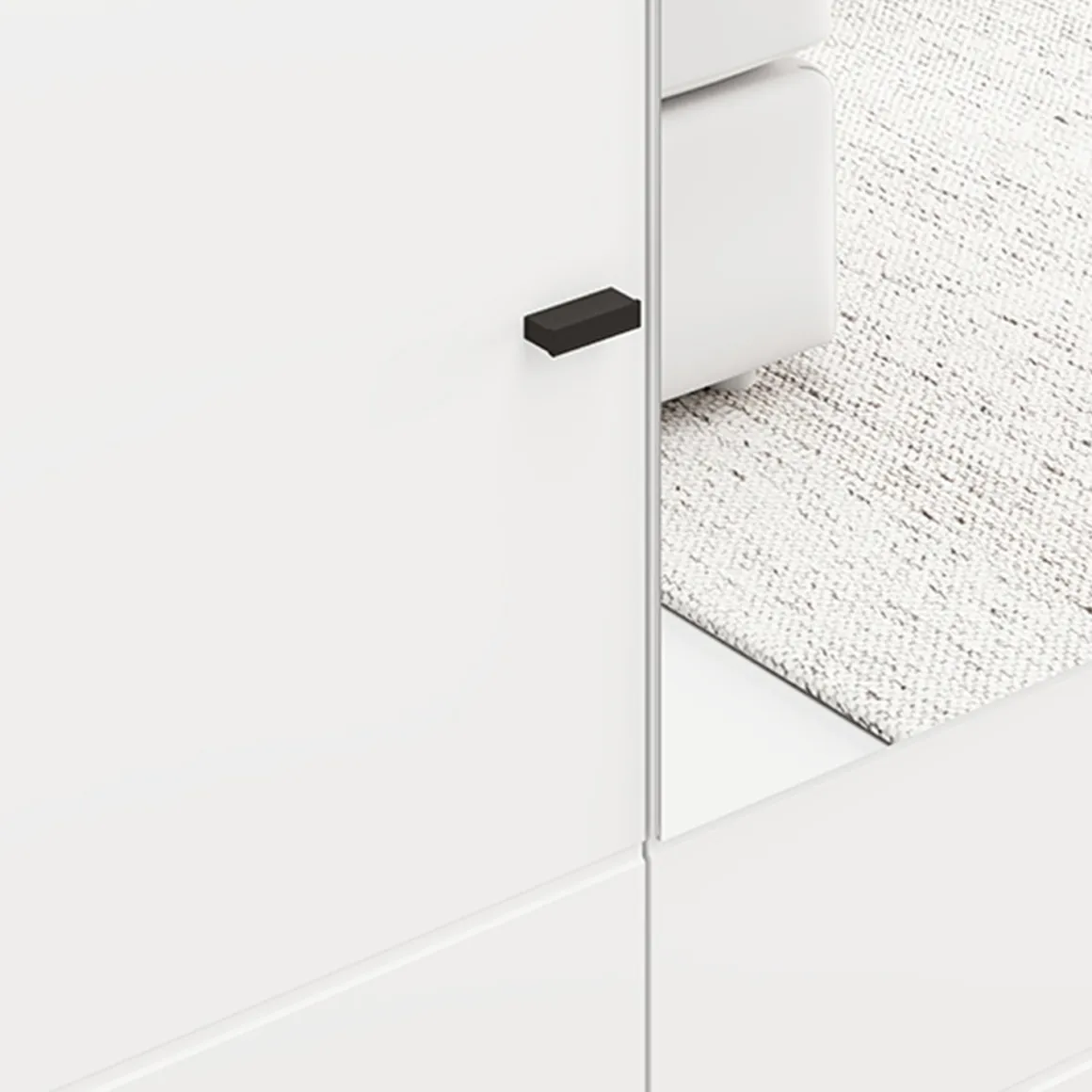 Altri Guardaroba > Dmora Guardaroba Grande Bianco Opaco Marrone Rovere Nodi 3 Cassetti 3 Ripiani 155x208h cm, Appendiabiti - Ushuaia Marrone Rovere nodi, Bianco Opaco