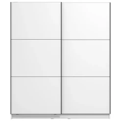 Altri Guardaroba > Dmora Guardaroba Grande Bianco Opaco Nero Appendiabiti 5 Ripiani 205x215.5h cm, 8 Vani - Orero Nero, Bianco Opaco
