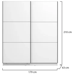 Altri Guardaroba > Dmora Guardaroba Grande Bianco Opaco Nero Appendiabiti 5 Ripiani 205x215.5h cm, 8 Vani - Orero Nero, Bianco Opaco
